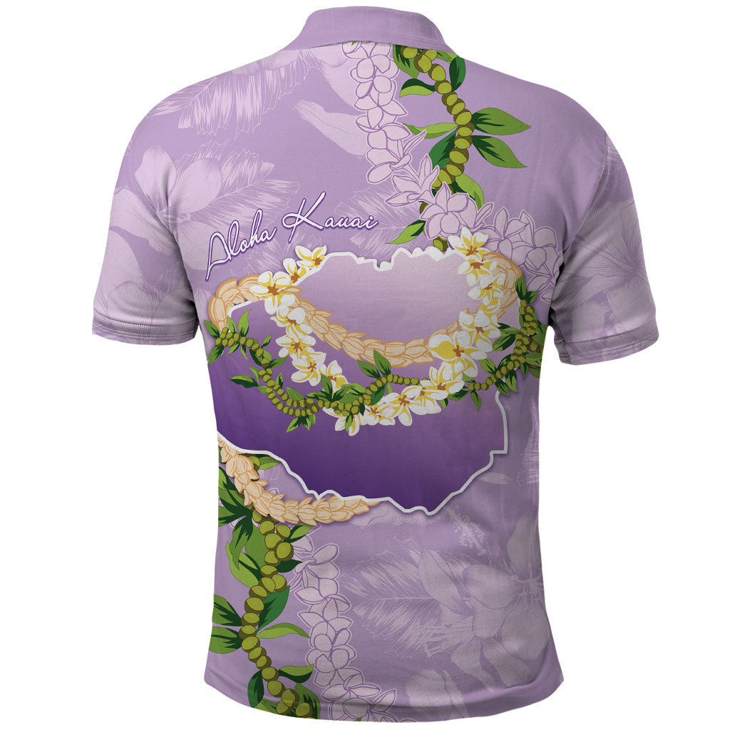 Hawaii Kauai Island Flowers Lei Polo Shirt Mokihana Lei