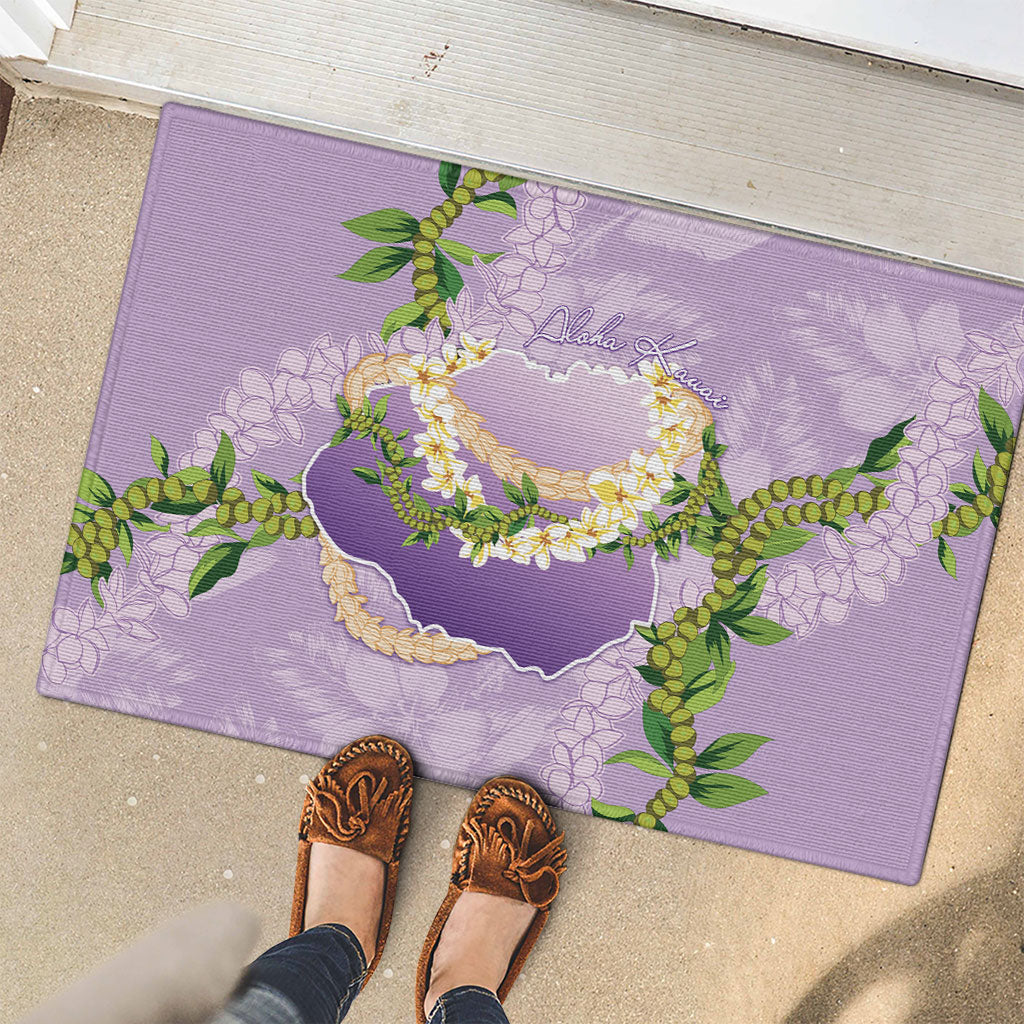 Hawaii Kauai Island Flowers Lei Rubber Doormat Mokihana Lei LT7 - Polynesian Pride