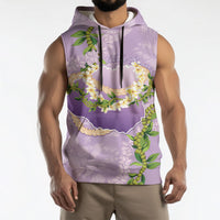Hawaii Kauai Island Flowers Lei Sleeveless Hoodie Mokihana Lei LT7 - Polynesian Pride