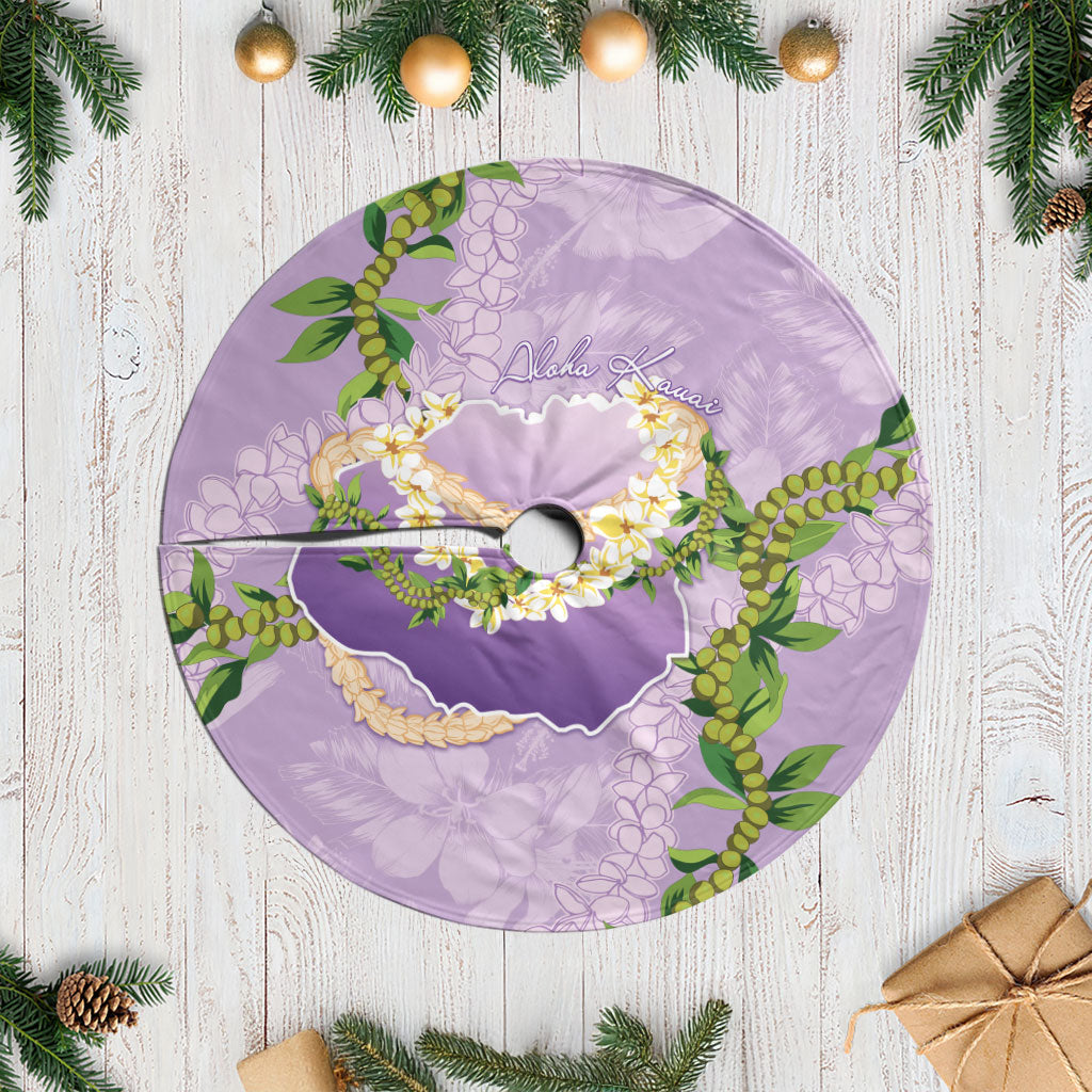 Hawaii Kauai Island Flowers Lei Tree Skirt Mokihana Lei LT7 Casual Lavender - Polynesian Pride