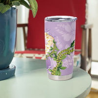 Hawaii Kauai Island Flowers Lei Tumbler Cup Mokihana Lei