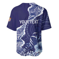 Fiji Queen Victoria School Personalised Baseball Jersey Masi Tapa Torn Style LT7 - Polynesian Pride
