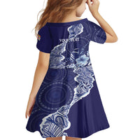 Fiji Queen Victoria School Personalised Family Matching Short Sleeve Bodycon Dress and Hawaiian Shirt Masi Tapa Torn Style LT7 - Polynesian Pride