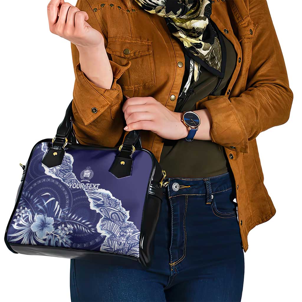 Fiji Queen Victoria School Personalised Shoulder Handbag Masi Tapa Torn Style