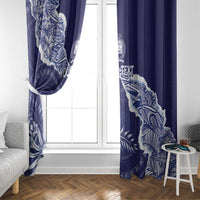 Fiji Queen Victoria School Personalised Window Curtain Masi Tapa Torn Style LT7 - Polynesian Pride