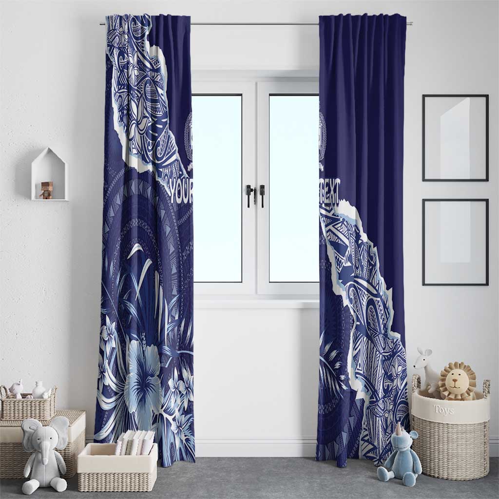 Fiji Queen Victoria School Personalised Window Curtain Masi Tapa Torn Style LT7 - Polynesian Pride