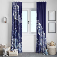 Fiji Queen Victoria School Personalised Window Curtain Masi Tapa Torn Style LT7 - Polynesian Pride