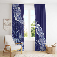 Fiji Queen Victoria School Personalised Window Curtain Masi Tapa Torn Style LT7 - Polynesian Pride