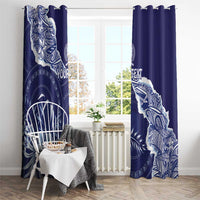 Fiji Queen Victoria School Personalised Window Curtain Masi Tapa Torn Style LT7 - Polynesian Pride