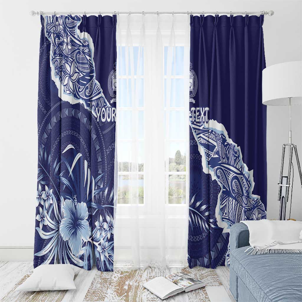Fiji Queen Victoria School Personalised Window Curtain Masi Tapa Torn Style LT7 - Polynesian Pride