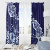 Fiji Queen Victoria School Personalised Window Curtain Masi Tapa Torn Style LT7 - Polynesian Pride
