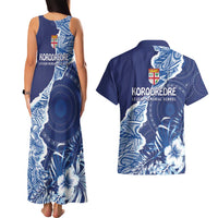 Fiji Lelean Memorial School Personalised Couples Matching Tank Maxi Dress and Hawaiian Shirt Korodredre Davuilevu Masi Mix Style LT7 - Polynesian Pride