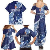 Fiji Lelean Memorial School Personalised Family Matching Summer Maxi Dress and Hawaiian Shirt Korodredre Davuilevu Masi Mix Style LT7 - Polynesian Pride