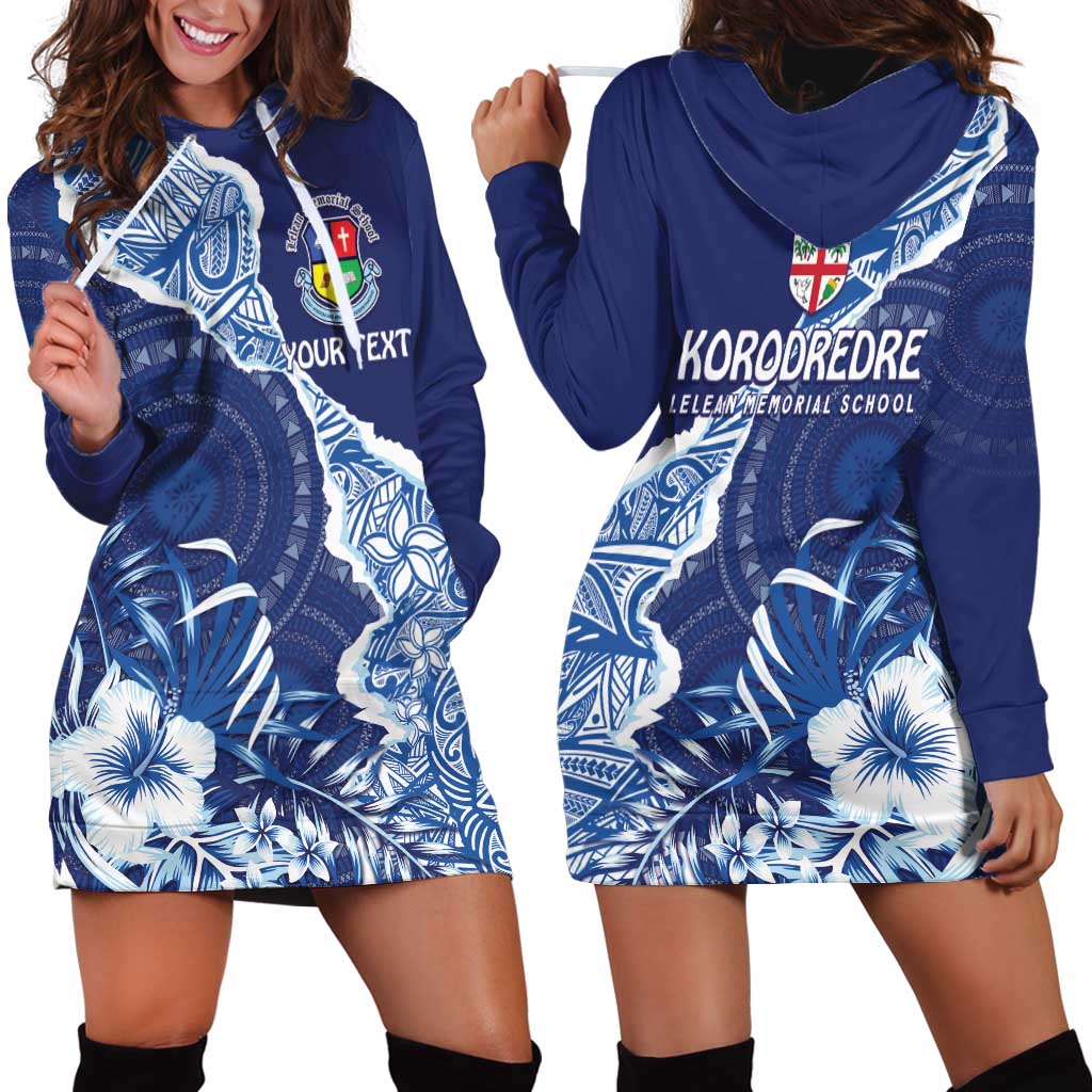 Fiji Lelean Memorial School Personalised Hoodie Dress Korodredre Davuilevu Masi Mix Style LT7 - Polynesian Pride