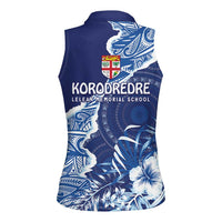 Fiji Lelean Memorial School Personalised Women Sleeveless Polo Shirt Korodredre Davuilevu Masi Mix Style LT7 - Polynesian Pride