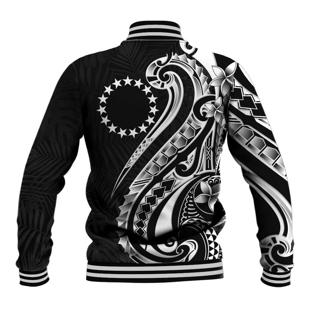Kia Orana Cook Islands Baseball Jacket Kerekere Plumeria Tropical Waves LT7 - Polynesian Pride