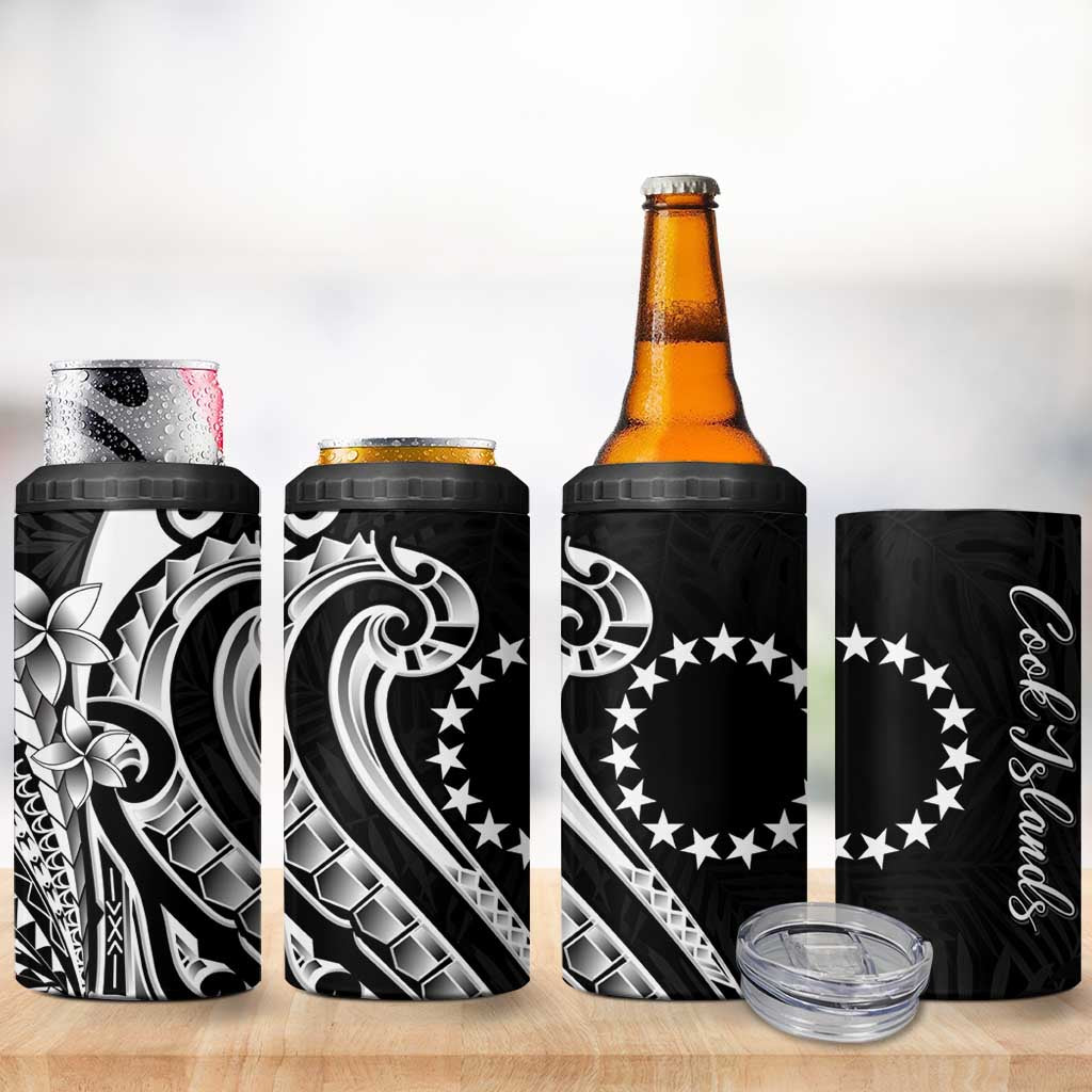 Kia Orana Cook Islands 4 in 1 Can Cooler Tumbler Kerekere Plumeria Tropical Waves LT7 - Polynesian Pride
