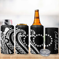 Kia Orana Cook Islands 4 in 1 Can Cooler Tumbler Kerekere Plumeria Tropical Waves LT7 - Polynesian Pride