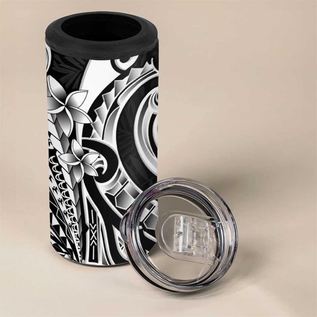 Kia Orana Cook Islands 4 in 1 Can Cooler Tumbler Kerekere Plumeria Tropical Waves LT7 - Polynesian Pride
