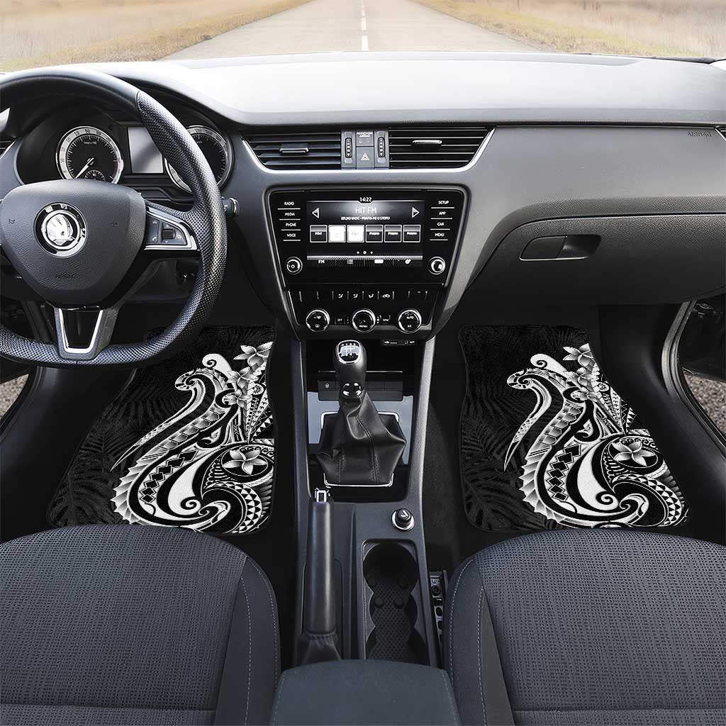 Kia Orana Cook Islands Car Mats Kerekere Plumeria Tropical Waves - Polynesian Pride