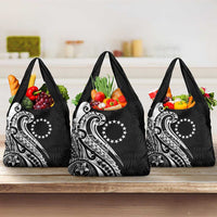 Kia Orana Cook Islands Grocery Bag Kerekere Plumeria Tropical Waves - Polynesian Pride