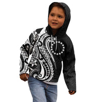 Kia Orana Cook Islands Kid Hoodie Kerekere Plumeria Tropical Waves LT7 - Polynesian Pride