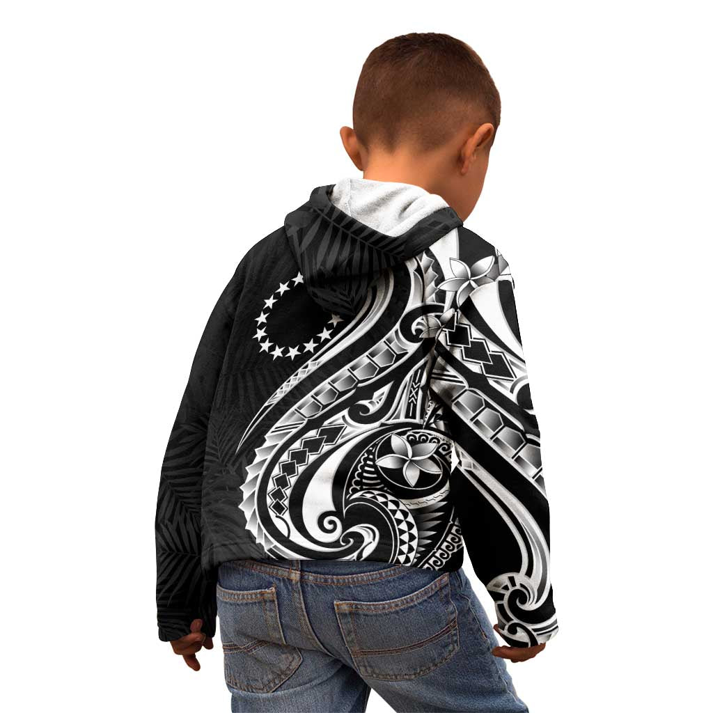 Kia Orana Cook Islands Kid Hoodie Kerekere Plumeria Tropical Waves LT7 - Polynesian Pride