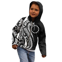 Kia Orana Cook Islands Kid Hoodie Kerekere Plumeria Tropical Waves LT7 - Polynesian Pride