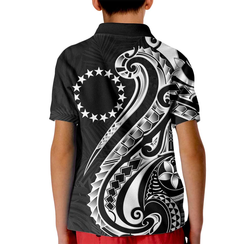 Kia Orana Cook Islands Kid Polo Shirt Kerekere Plumeria Tropical Waves LT7 - Polynesian Pride