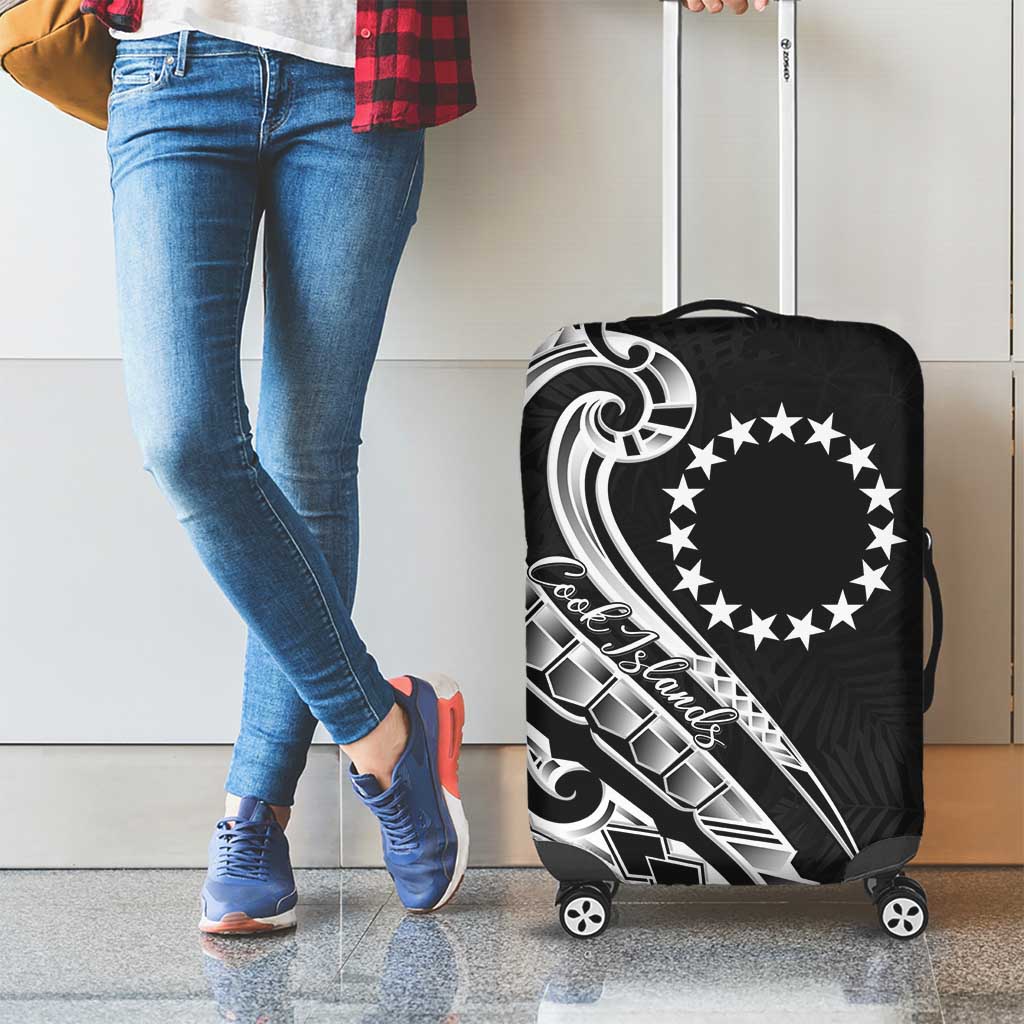 Kia Orana Cook Islands Luggage Cover Kerekere Plumeria Tropical Waves LT7 - Polynesian Pride