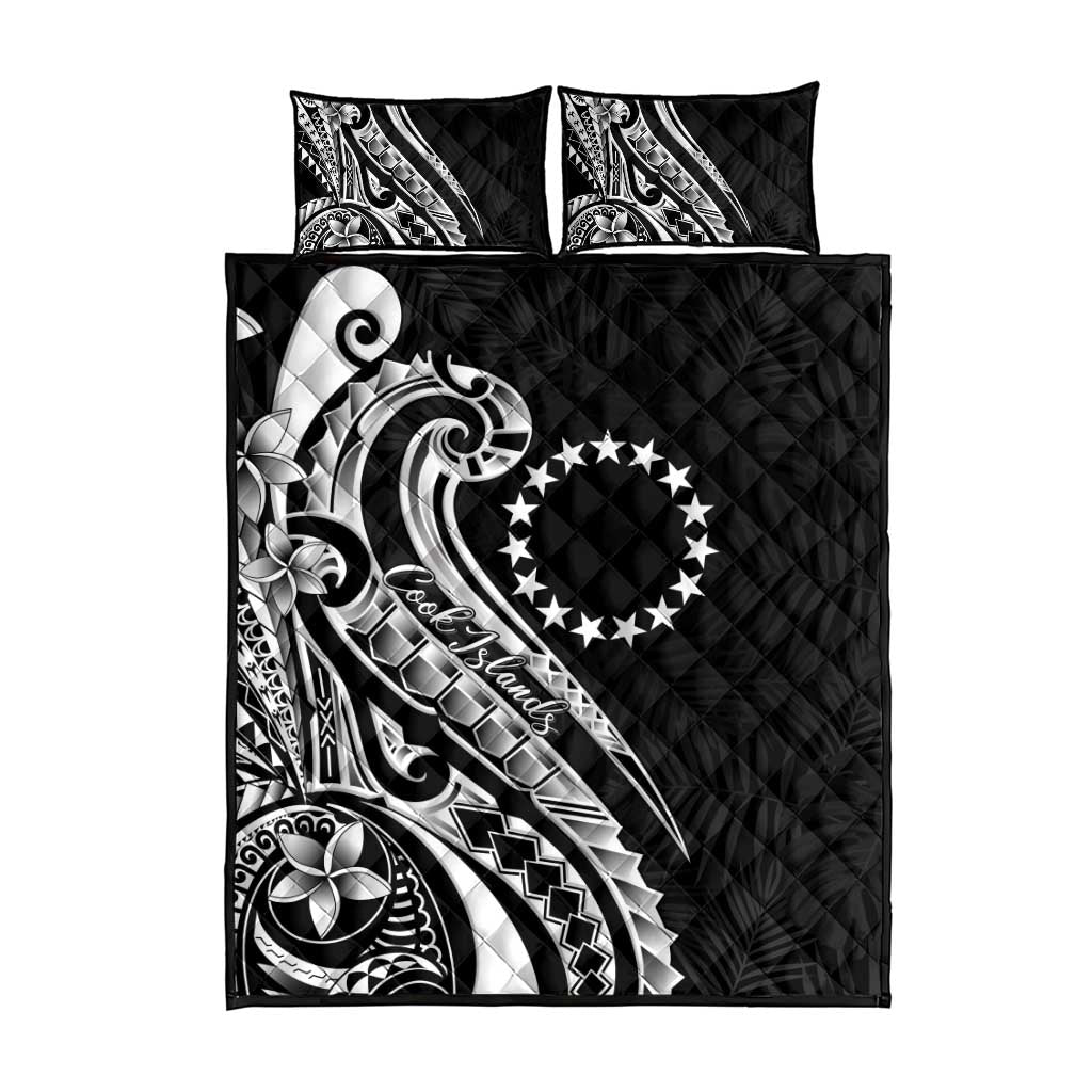 Kia Orana Cook Islands Quilt Bed Set Kerekere Plumeria Tropical Waves - Polynesian Pride