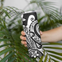 Kia Orana Cook Islands Skinny Tumbler Kerekere Plumeria Tropical Waves LT7 - Polynesian Pride
