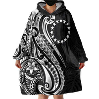 Kia Orana Cook Islands Wearable Blanket Hoodie Kerekere Plumeria Tropical Waves LT7 - Polynesian Pride