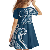 Kia Orana Cook Islands Family Matching Tank Maxi Dress and Hawaiian Shirt Auika Plumeria Tropical Waves LT7 - Polynesian Pride