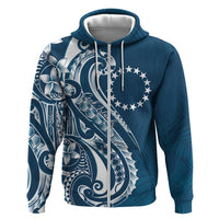Kia Orana Cook Islands Hoodie Auika Plumeria Tropical Waves - Polynesian Pride