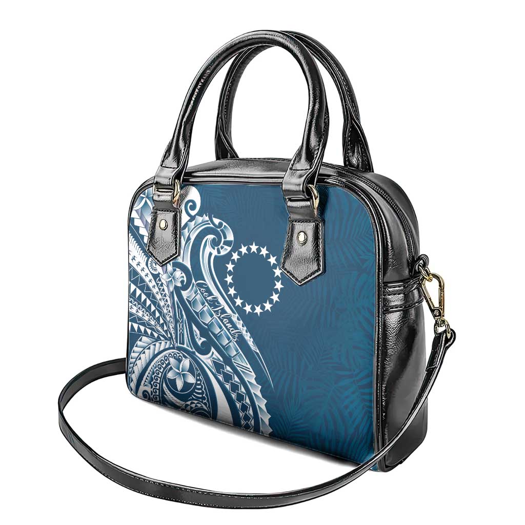Kia Orana Cook Islands Shoulder Handbag Auika Plumeria Tropical Waves - Polynesian Pride