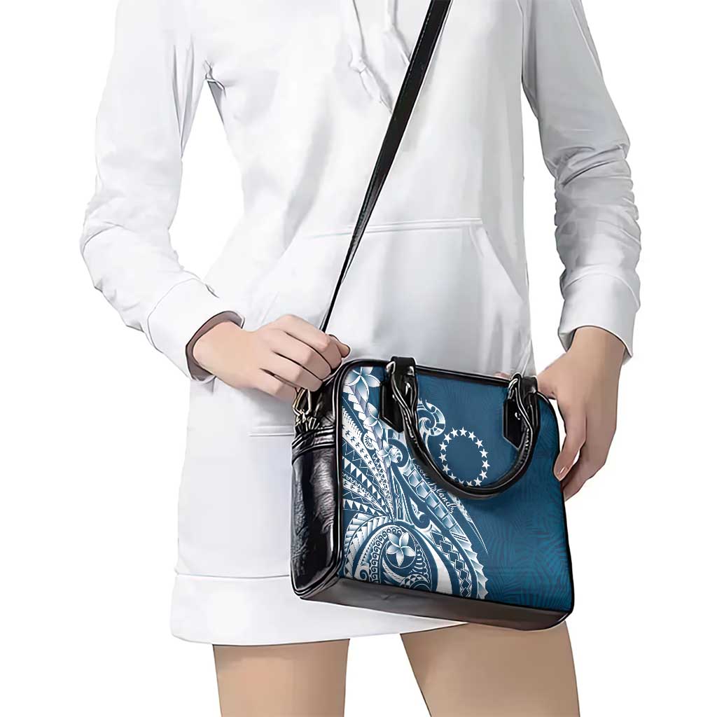 Kia Orana Cook Islands Shoulder Handbag Auika Plumeria Tropical Waves - Polynesian Pride