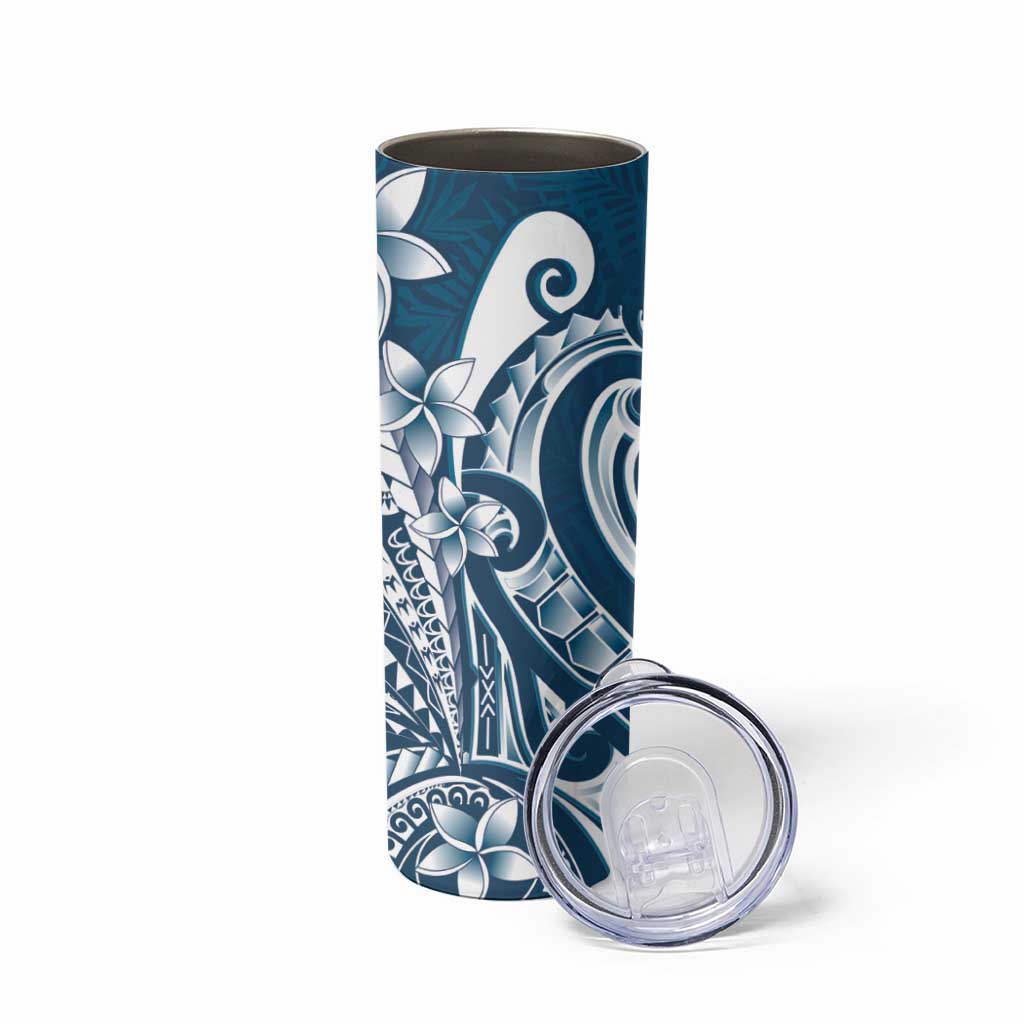 Kia Orana Cook Islands Skinny Tumbler Auika Plumeria Tropical Waves LT7 - Polynesian Pride