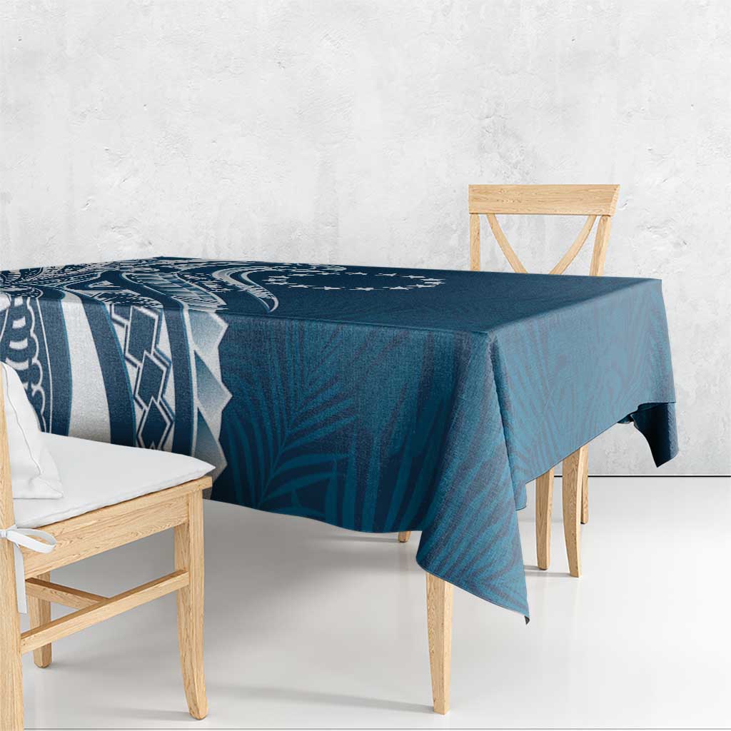 Kia Orana Cook Islands Tablecloth Auika Plumeria Tropical Waves - Polynesian Pride