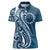 Kia Orana Cook Islands Women Polo Shirt Auika Plumeria Tropical Waves - Polynesian Pride