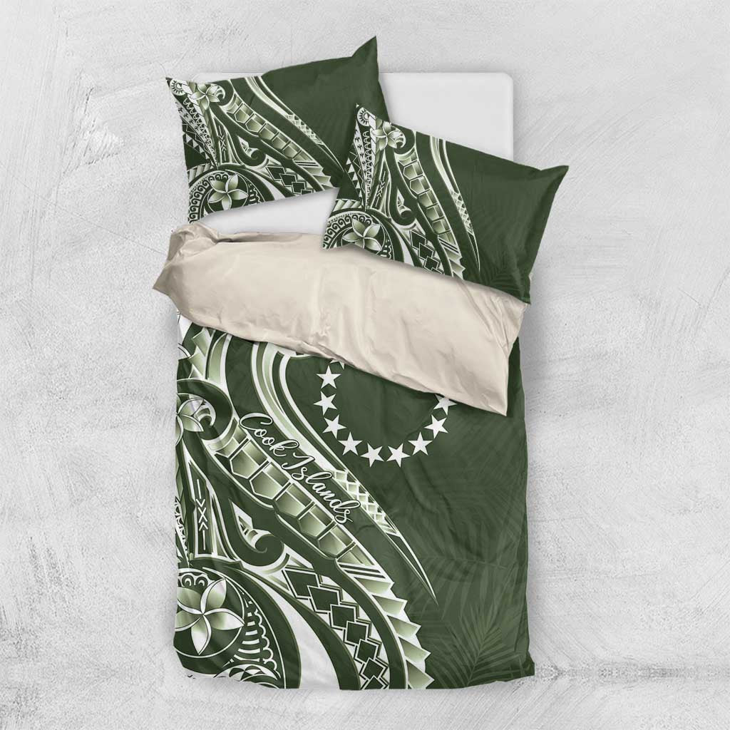 Kia Orana Cook Islands Bedding Set Matie Plumeria Tropical Waves - Polynesian Pride