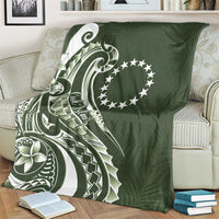 Kia Orana Cook Islands Blanket Matie Plumeria Tropical Waves - Polynesian Pride