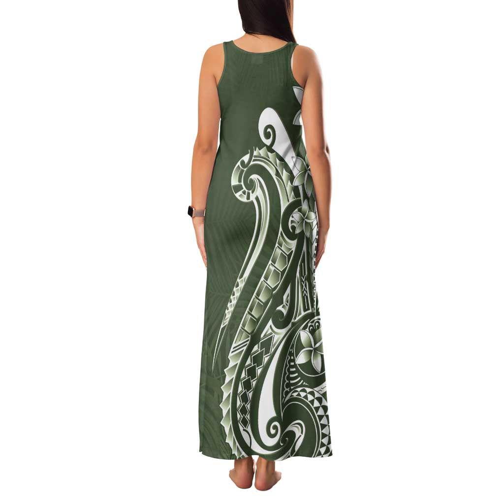 Kia Orana Cook Islands Family Matching Tank Maxi Dress and Hawaiian Shirt Matie Plumeria Tropical Waves LT7 - Polynesian Pride