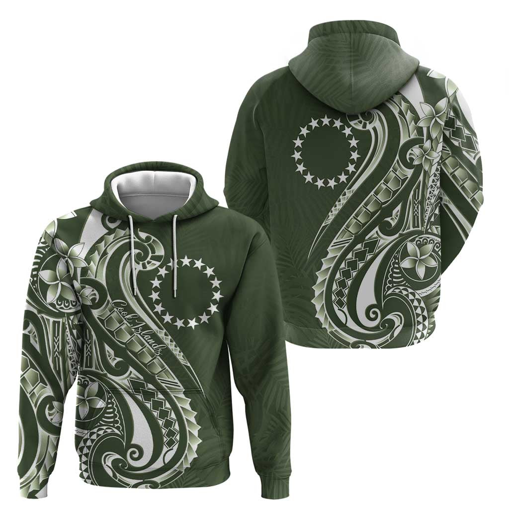 Kia Orana Cook Islands Hoodie Matie Plumeria Tropical Waves - Polynesian Pride