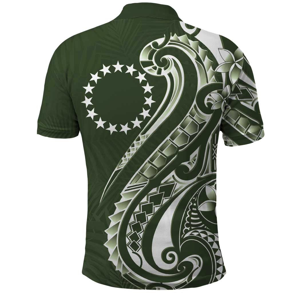 Kia Orana Cook Islands Polo Shirt Matie Plumeria Tropical Waves - Polynesian Pride
