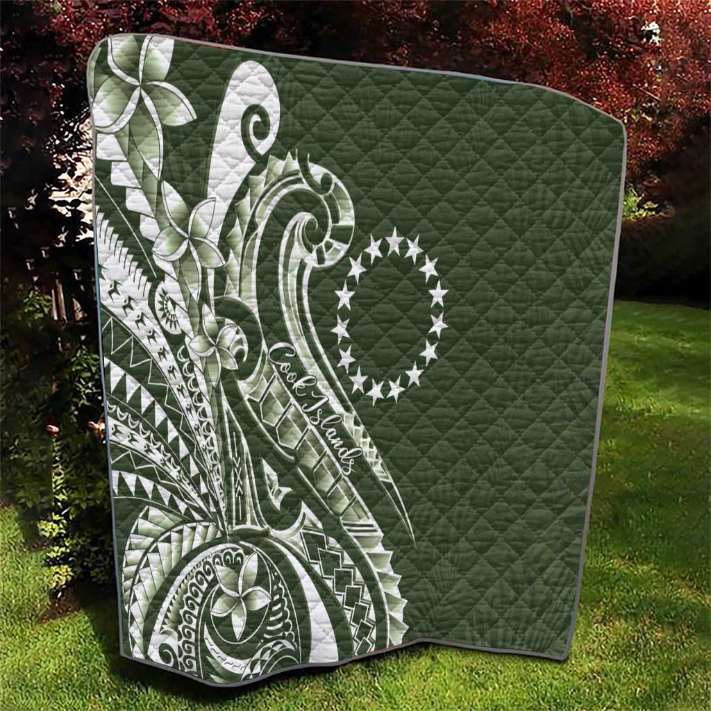 Kia Orana Cook Islands Quilt Matie Plumeria Tropical Waves - Polynesian Pride
