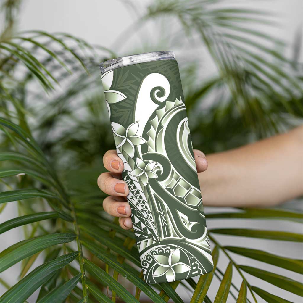 Kia Orana Cook Islands Skinny Tumbler Matie Plumeria Tropical Waves LT7 - Polynesian Pride