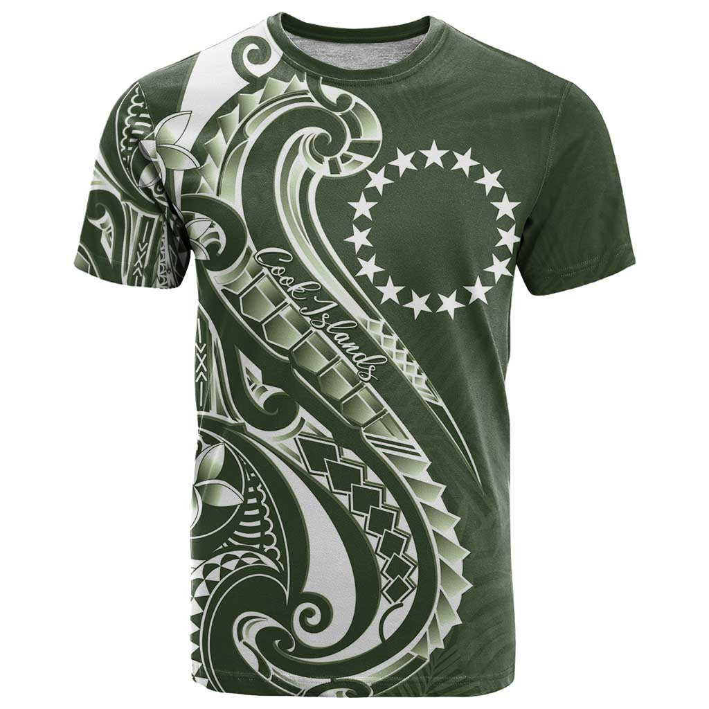Kia Orana Cook Islands T Shirt Matie Plumeria Tropical Waves - Polynesian Pride