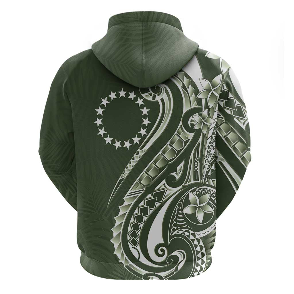 Kia Orana Cook Islands Zip Hoodie Matie Plumeria Tropical Waves - Polynesian Pride