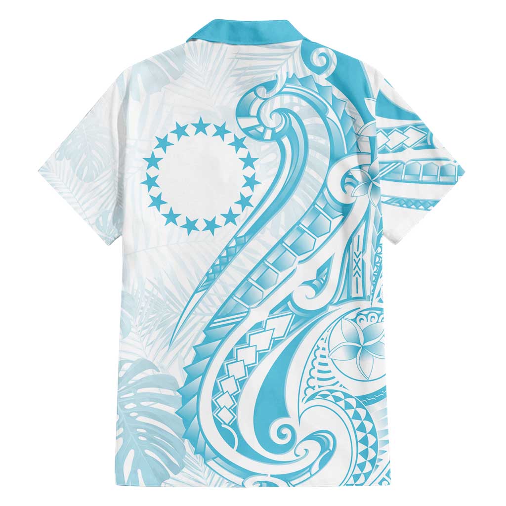 Kia Orana Cook Islands Family Matching Off Shoulder Maxi Dress and Hawaiian Shirt Moana Plumeria Tropical Waves LT7 - Polynesian Pride